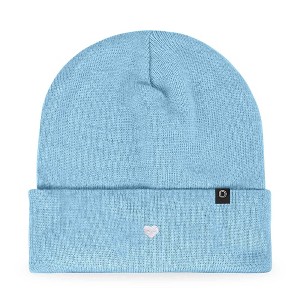 Dalix Lil Heart Embroidered Beanie Warm Winter Knit Hat Women - 1 of 4
