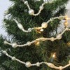 72.0 Inch Winter White Bead Garland Multi Size Tree Garlands - 3 of 3