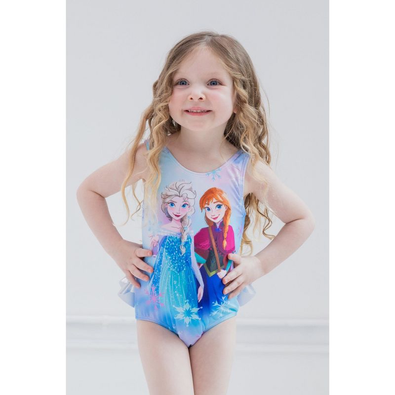 Disney Frozen Elsa Anna Girls One Piece Bathing Suit Little Kid to Big Kid, 2 of 8