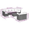vidaXL Garden Sofa Set Grey - 3 of 4