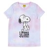 Peanuts Girls' I Woke Up This Cute Snoopy Tie-Dye Sleep Pajama Set Shorts  (4/5) Multicoloured