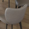 Gulches Dining Chairs Set of 2 Gray Modern PU Leather Carbon Steel Metal Chairs for Kitchen Dining Room - 4 of 4