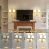 DORESshop 16 in. 2-Light Gold Indoor Wall Sconce, Dimmable Wall Light for Bedroom and Living Room - 4 of 4