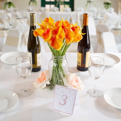 Sunset Orange Silk Calla Lily Bundle - 24 Stems