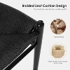 Wooakway 17.5" 20" 39.4" Fully Assembled Wishbone Barstool, Weave Counter Height Bar Stool for Kitchen Island - 2 of 4