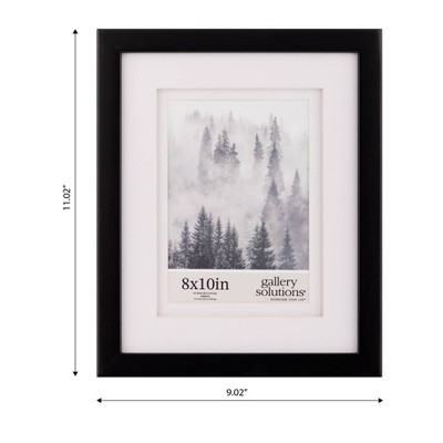 Classic 8x10 Black Wood Floating Frame with Glass