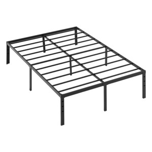 ChicFurnit Mattress Bases Metal Platform Bed Frame Modern Heavy Duty Steel Support Design for Bedroom Comfort, Black, 74.6"*53.6"*14" - 1 of 4