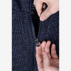X RAY Boy's Full Zip Faux Shearling Hood Moto Arm Piece Sweater - 3 of 4