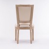Sapphtopaz French Style Wooden Dining Chairs Set of 2, Solid Wood Frame Accent Chairs, Linen Fabric Kitchen Chairs for Dining Room, Kitchen - 4 of 4