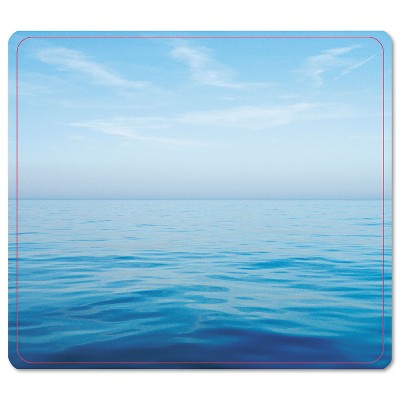 Fellowes Recycled Mouse Pad Nonskid Base 7 1/2 x 9 Blue Ocean 5903901