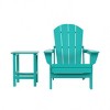 WestinTrends Malibu HDPE Outdoor Patio Folding Poly Adirondack Chair with Side Table (2-Piece Set) - 3 of 4