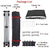 GustoWave Portable Outdoor Pop Up Canopy Tent, Waterproof and UV Protection, Black - 3 of 4