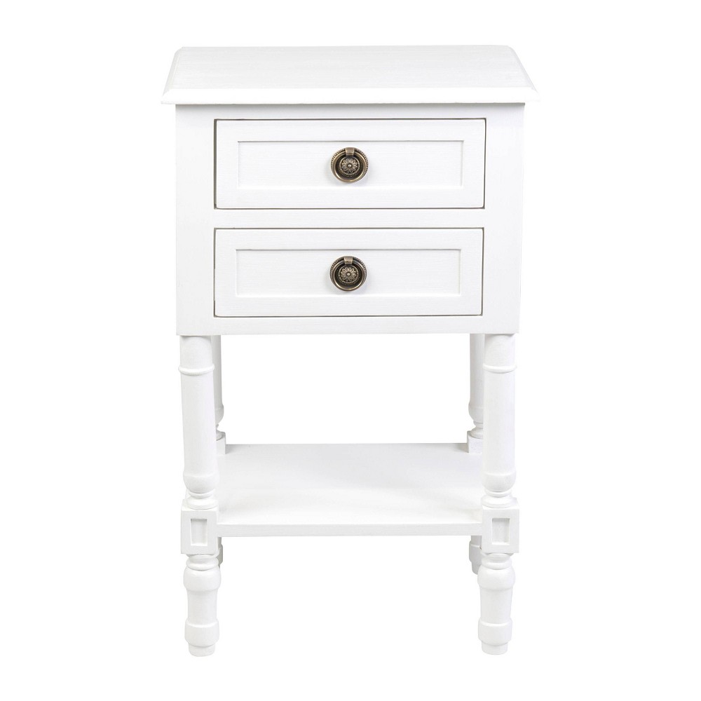 Nova Nightstand Bedside Table White - East At Main: Coastal Style, Square Shape, Wood Frame, Includes Anti-Tip Hardware