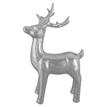 Northlight 14" Metallic Silver Standing Reindeer Christmas Tabletop Decor