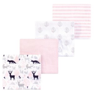 Luvable Friends Little Treasure Flannel Receiving Blankets 4pk - 1 of 1