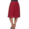 24seven Comfort Apparel Plus Size Elegant Accordion Pleated Elastic Waistband Party Midi Skirt - 2 of 4
