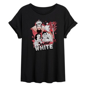 Women's - Disney Princess - Snow White Pop Oversized Graphic T-Shirt - 1 of 4