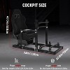 Dardoo Aluminum Profile Racing Simulator Cockpit with Black Gaming Seat, Compatible with Logitech, Thrustmaster & Fanatec(Wheel/Pedals Not Included) - 3 of 4
