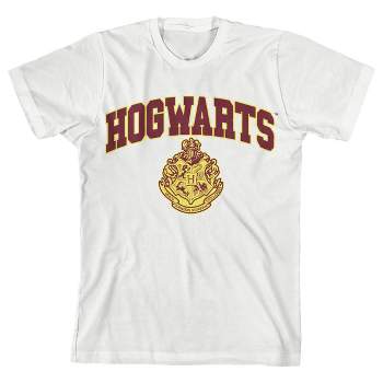 Harry Potter Hogwarts Castle School Crest White T-shirt Toddler Boy to Youth Boy