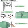 Portable Pop-Up Greenhouse For Outdoor Use, Featuring Zippered Doors And Mesh Window Walls, Heavy-Duty Pe Cover, Green. - 4 of 4