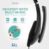 iHome Wired Headset with Mic, Premium Sound, Braided Nylon Cord, Audio Adapter, Flexible Mic for Mobile, Desktop & Laptop - 2 of 4