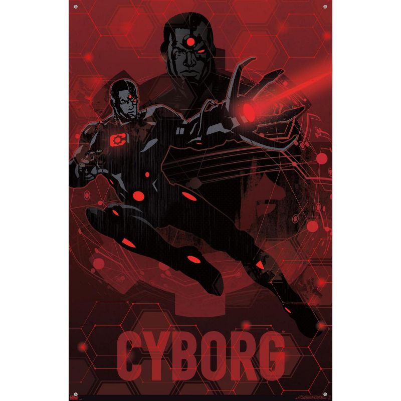 Trends International DC Comics: Dark Artistic - Cyborg Unframed Wall Poster Prints, 4 of 7