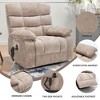 FONTOI Large Size Accent Chair with Side Pockets, Recliner Chair with Comfortable Pillow Back&Armrests, Beige, 37"*42.51"*40.55" - 2 of 4