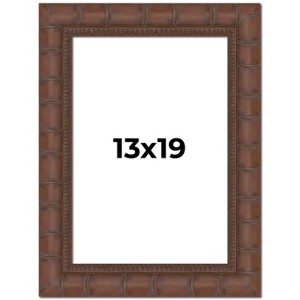 PosterPalooza | 13x19 Wide Bamboo Picture Frame, UV Acrylic, 4 Finishes - Brown, Black, Silver, and Natural - 1 of 4