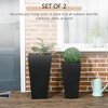 Resenkos Plant Pots, Flower Pots, Garden Planters,2-Pack Outdoor Planter Set, Flower Pots with Drainage Holes, Durable & Stackable Plant Pot, - 3 of 4
