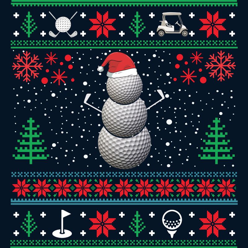 Men's Design By Humans Christmas Golf Golfing Golfer Ugly Christmas Xmas By pahari Tank Top, 2 of 4