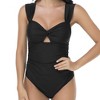 Clearlove Women's One-Piece Swimsuit Cross Hollow Swimsuit Mesh Elegant Swimsuit - 2 of 4