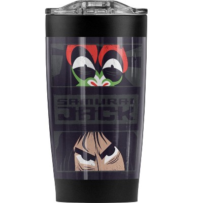 Samurai Jack Stare Down Steel Tumbler 20oz Coffee Travel Mug