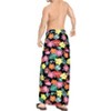 LA LEELA Men's Swimwear Cover Up Swim Wrap Beachwear Sarongs Beach Lava Lava Hawaiian Pareo Summer Long Sulu For Men One Size Black, Floral - 3 of 4