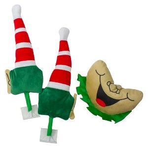 Mystic Industries 19" Red and Green Elf Christmas Car Decorating Kit - Universal Size - 1 of 2
