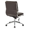 Armless Mid Back Manager's Faux Leather Chair with Chrome Base - OSP Designs - image 4 of 4