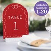 Big Dot of Happiness Cherry Red Wedding Rings Table Numbers Centerpieces, Double-Sided 5 x 7 inches Cards, Table Numbers - 1-20 - 2 of 4