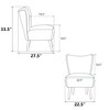 Modern Boucle Armless Accent Chair with Foam Upholstery, Rubber Wood Legs – Stylish and Comfortable Chair for Living Room, Office Bedroom - 4 of 4