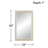 Noble Park Shaina Rectangular Vanity Decorative Wall Mirror Modern Champagne Gold Wood Frame 24" Wide Bathroom Bedroom Living Home - 4 of 4
