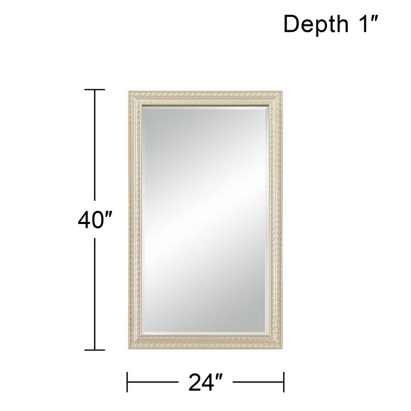 Noble Park Shaina Rectangular Vanity Decorative Wall Mirror Modern Champagne Gold Wood Frame 24" Wide Bathroom Bedroom Living Home, 4 of 10