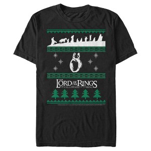 Men's Lord of the Rings Fellowship of the Ring Christmas Sweater T-Shirt - 1 of 4