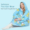 Catalonia Women's Casual Blanket Hoodie Sweatshirt, Cozy Fleece Blanket Pullover Sweater with front Pocket, Clothing Cozy Gift for Wife Woman - 2 of 4