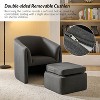 Giles Morden Upholstered Armchair with Removable Legs Storage Ottaman Set of 2|ART OF LIVING DESIGNS - 4 of 4
