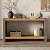 Gulches Vintage Industrial Console Table - Classic Minimalist, Premium Wood Veneer, Distressed Finish - 2 of 4