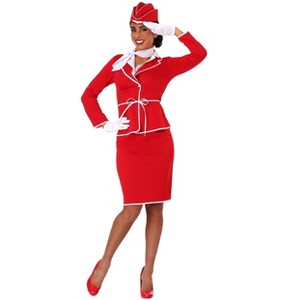 HalloweenCostumes.com First Class Flight Attendant Costume for Women - 1 of 3