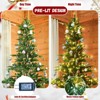SEVOBAL Artificial Trees 5ft Christmas Tree with 502 Tips Pre Lit Christmas Tree Artificial Christmas Tree Xmas Tree, Green, 31.5"*9"*60" - 2 of 4