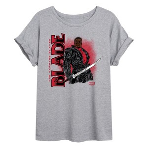 Women's - Marvel - Blade With Logo Oversized Graphic T-Shirt - 1 of 4