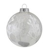 Northlight Trees 2-Finish Christmas Ball Glass Ornaments - 3.25" (80mm) - Silver and Clear - 4ct - 4 of 4