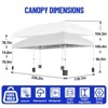 10x20 Pop Up Canopy Tent with 6 Sidewalls Waterproof Outdoor Party Tent Canopy Tents with Adjustable Height Commercial Event Gazebo - 4 of 4