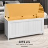 39.4" Storage Trunk w/ 2 Safety Hingesen Storage Bench w/ Side Handles, Storage Chest for Playroom - 4 of 4