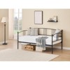 COZONY Twin Daybed with Trundle  Metal Bed Frame with Six-Wheel Pull-Out Roller Heavy-Duty Steel Slats, No Spring Mattress, for Living Room - 2 of 4